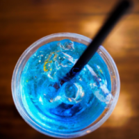 blue fizzy drink