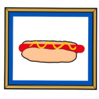 Hotdog framed picture