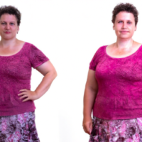 pictures of a middle aged woman before and after weight loss