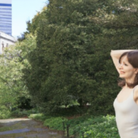 A woman exercising in the park
